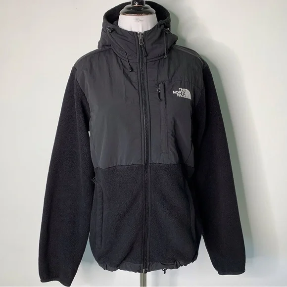 The North Face Polartec Women's Black Full Zip Fleece Hooded Jacket Size Medium - Picture 1 of 15